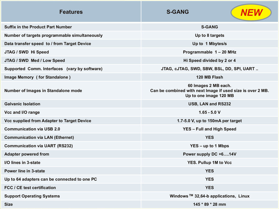 S-GANG - Standalone Gang Programmer S-GANG - Standalone Gang Programmer